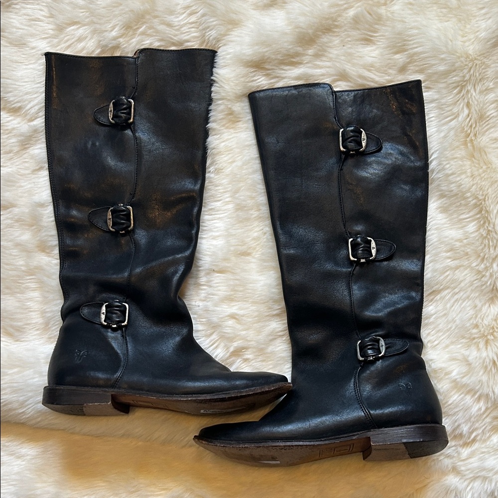 Frye Black Over the Knee Boots